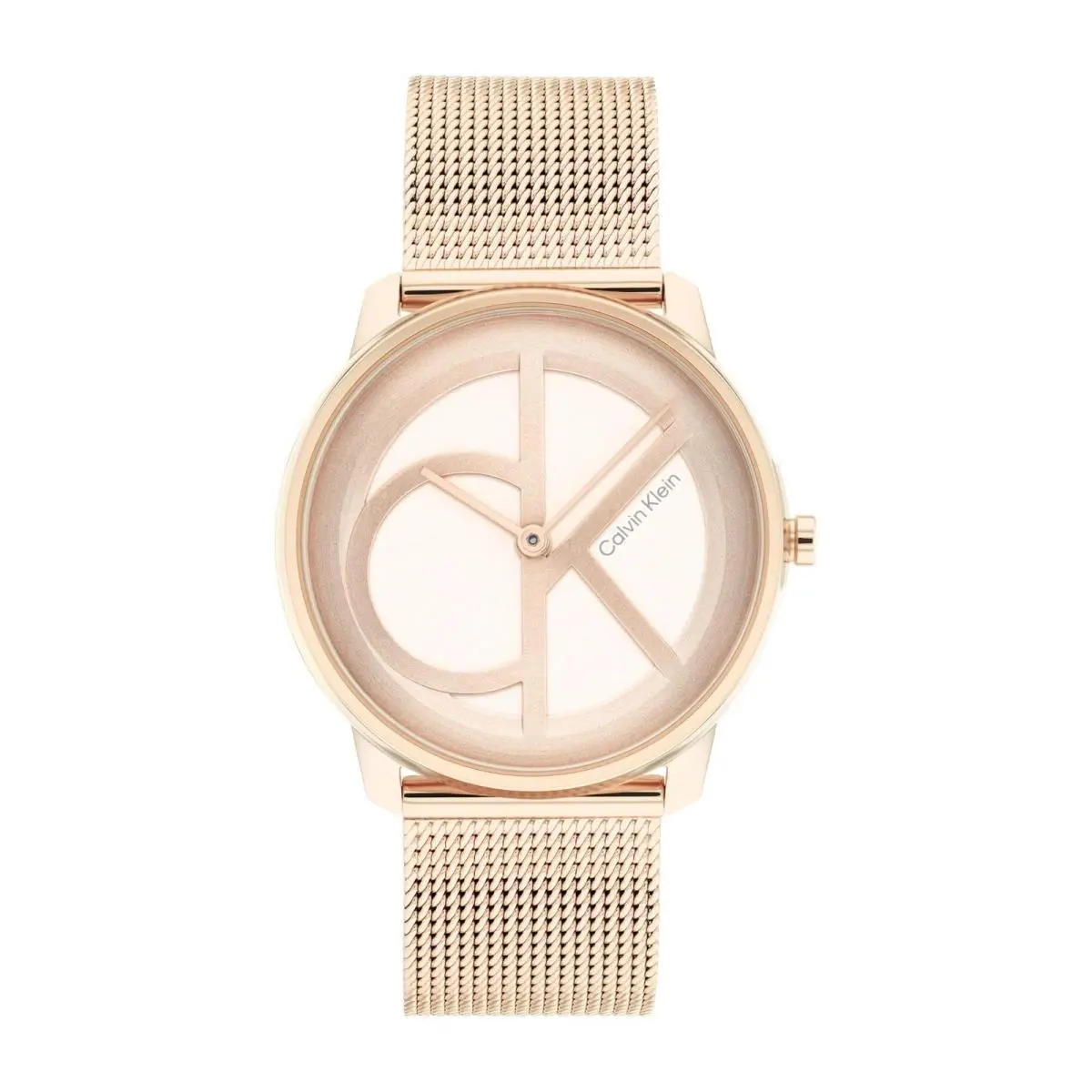 Women`s CK Iconic - 35mm 2H Quartz Watch - 35 Rose Gold Mesh by Calvin Klein