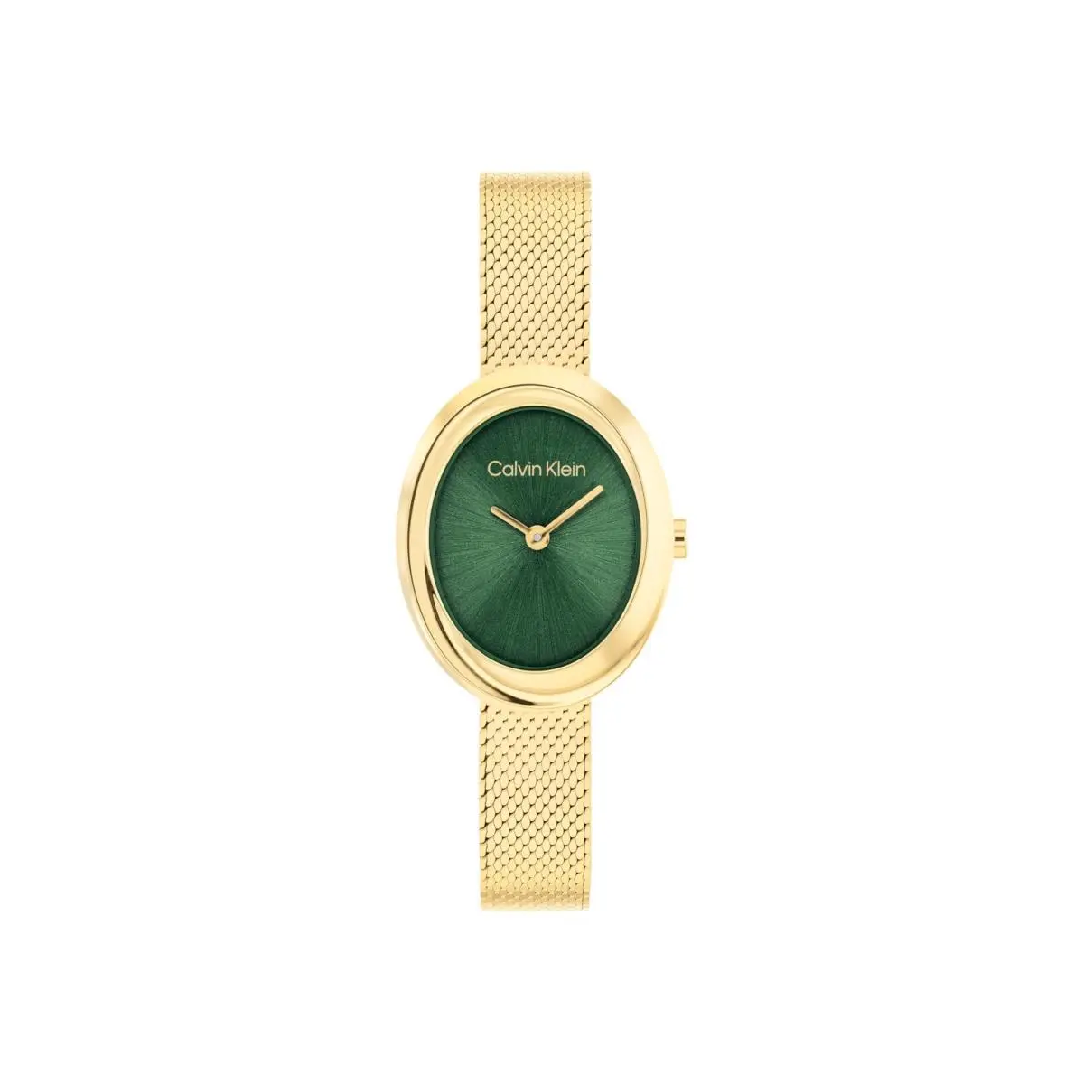 Women’s Twisted Bezel Stainless Steel One Size Gold Plated by Calvin Klein