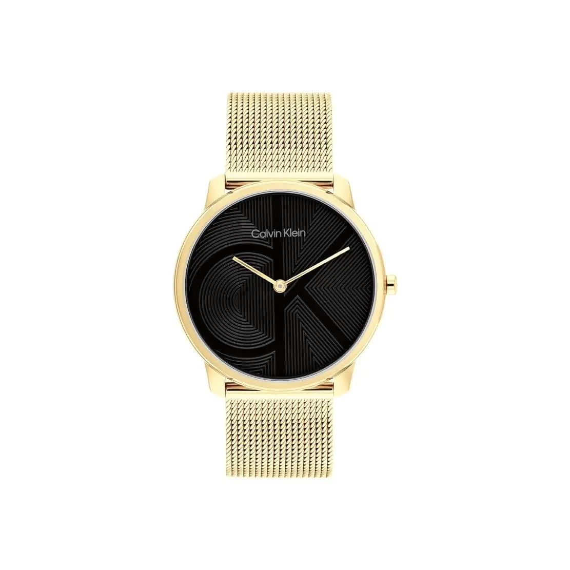 Women`s CK Iconic - 35mm 2H Quartz Watch - Black Gold Mesh by Calvin Klein