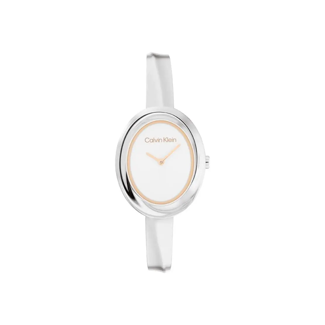 Women`s Twisted Bezel - 24mm 2H Quartz Watch - Adjustable Silver by Calvin Klein