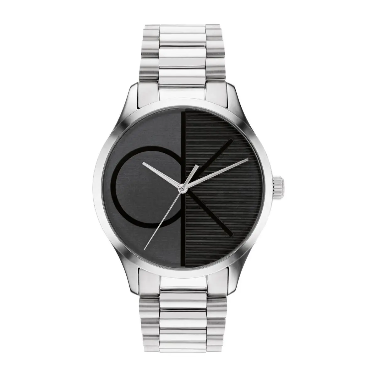 Men`s CK Iconic - 40mm 2H Quartz Watch - 40 Silver/black Line by Calvin Klein