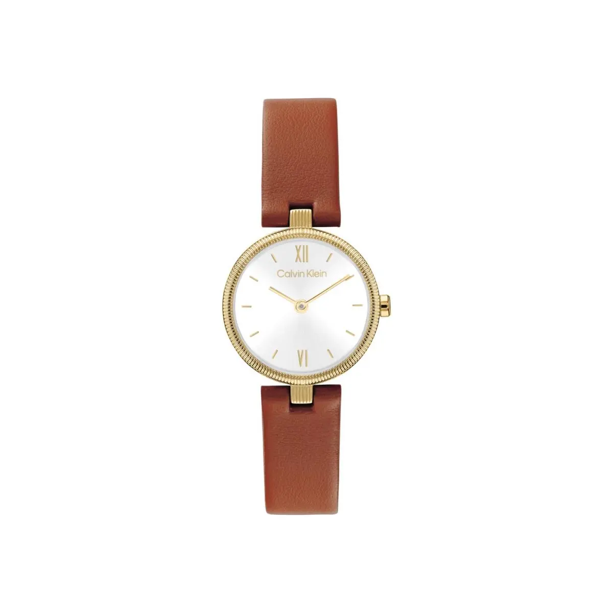 Women`s Gleam Gold-plated Watch 24mm Silver Shimmer by Calvin Klein