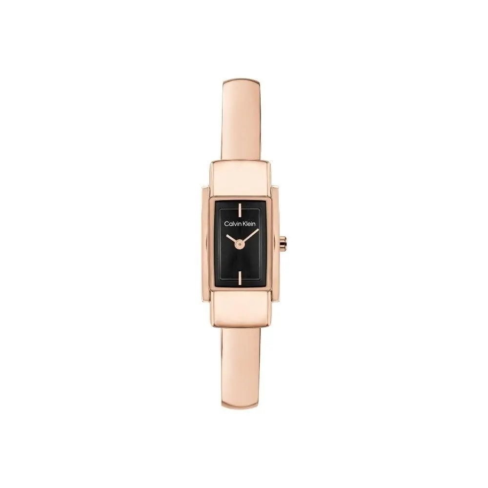 Women`s Moderne Rose Gold-tone Bangle Watch 15mm Gold by Calvin Klein