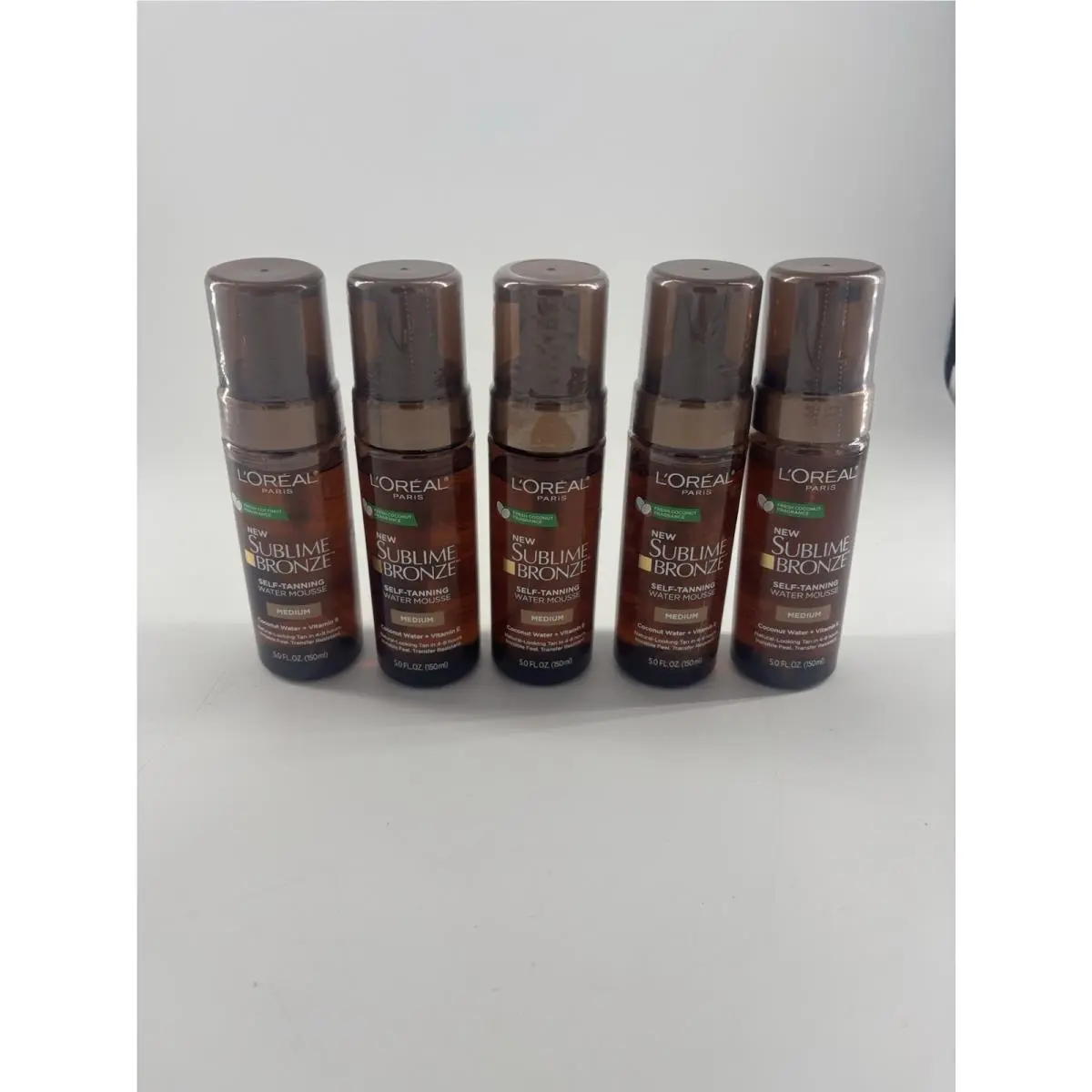 L`oréal Lot Of 5 L’oreal Paris Sublime Bronze Self Tanning Mousse Medium Coconut 5.0 Oz by L'Oréal