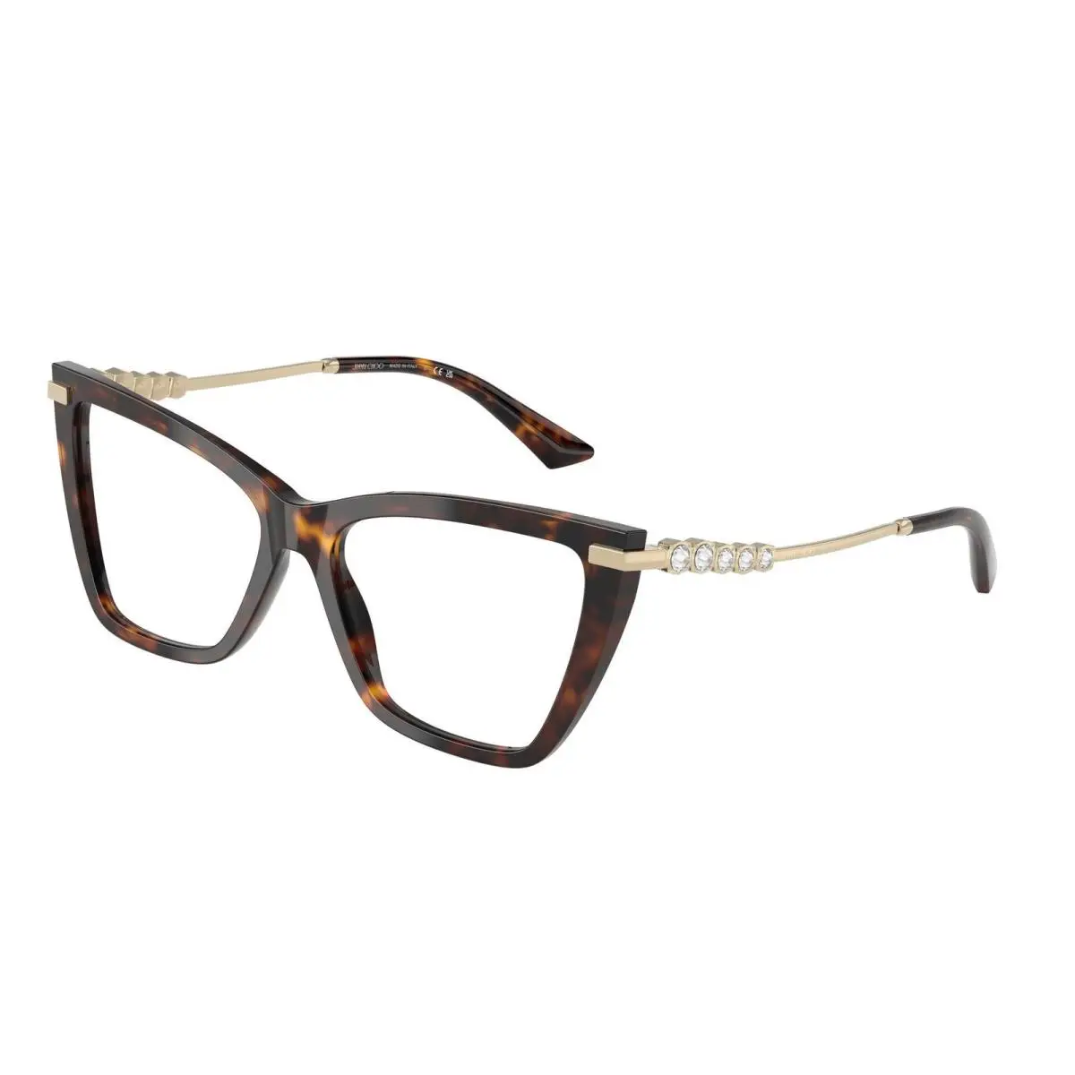 JC 3020 B Havana Demo Lens 5002 Size 55 Eyeglasses by Jimmy Choo