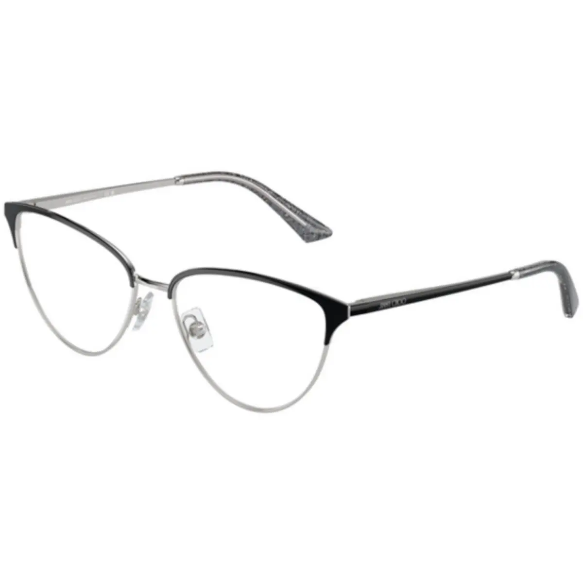 JC 2002 Silver-black Demo Lens 3016 Size 55 Eyeglasses by Jimmy Choo