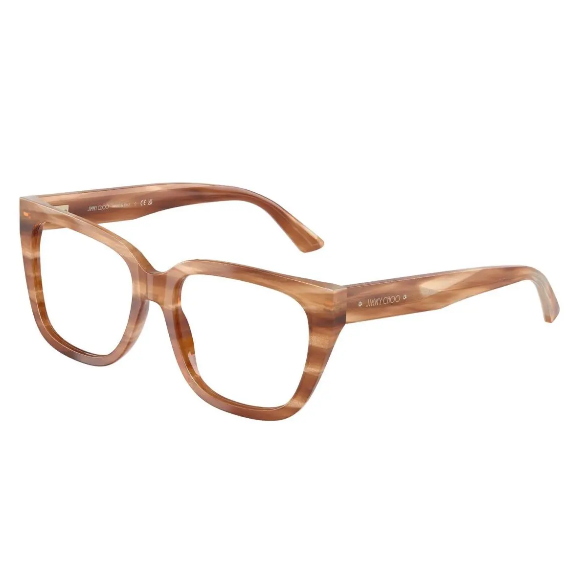 JC 3019 B Striped Havana Glitter Brown 5055 Size 52 Eyeglasses by Jimmy Choo