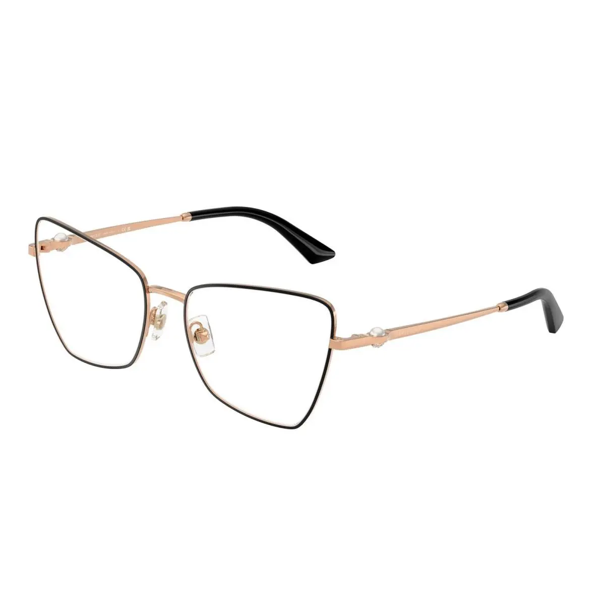 JC 2010 HB Rose Gold/black / Demo Lens 3022 Size 54 Eyeglasses by Jimmy Choo