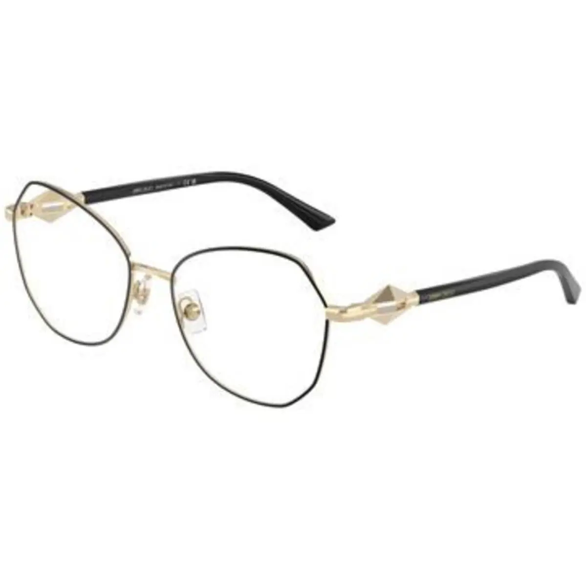 JC 2011 Pale Gold/black / Demo Lens 3010 Size 55 Eyeglasses by Jimmy Choo