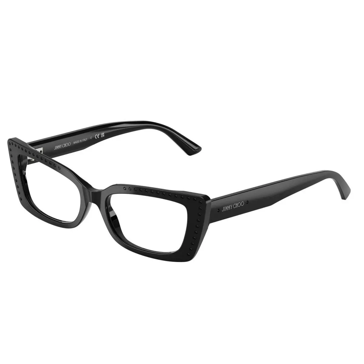 JC 3018 B Black/jet Crystal / Demo Lens 5017 Size 51 Eyeglasses by Jimmy Choo