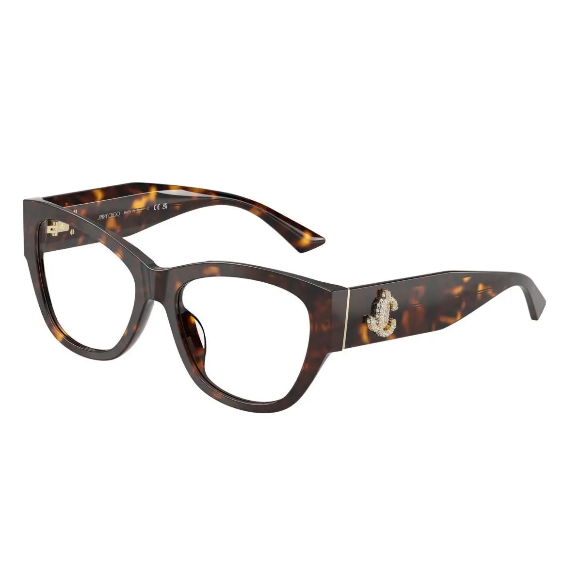 JC 3033 BU Havana Demo Lens 5002 Size 54 Eyeglasses by Jimmy Choo