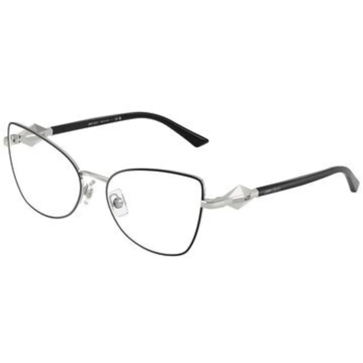 Jimmy Choo JC 2012 Silver-black Demo Lens 3016 Size 55 Eyeglasses