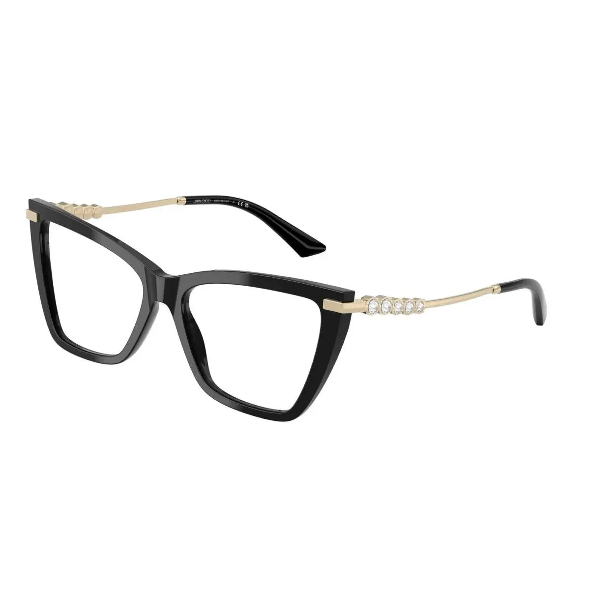 JC 3020 B Black Demo Lens 5017 Size 55 Eyeglasses by Jimmy Choo