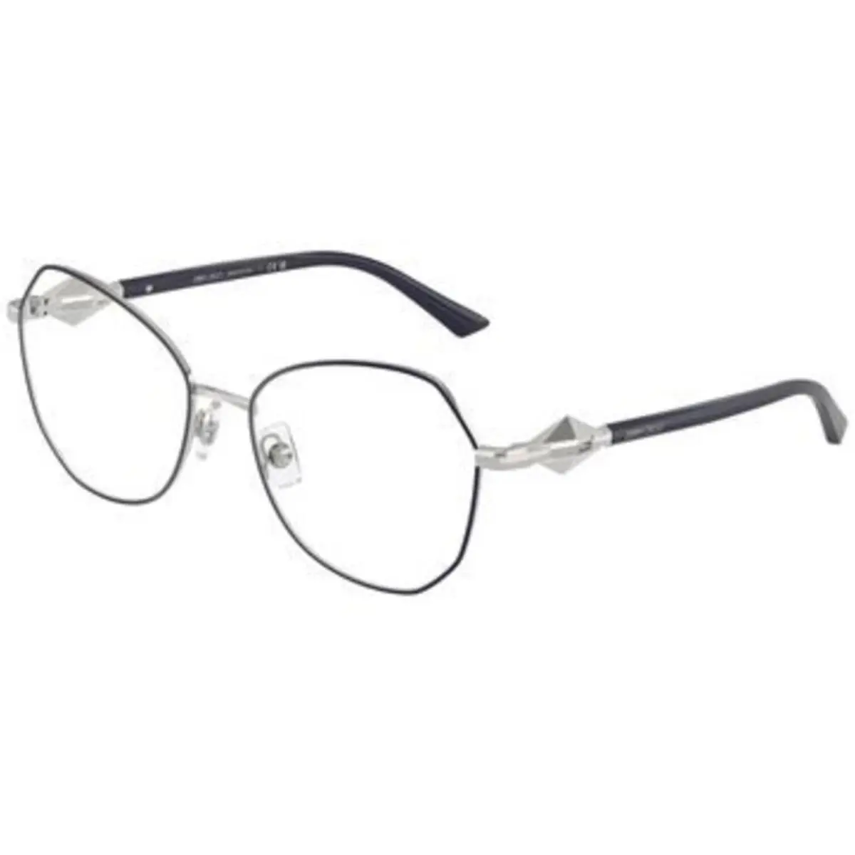 JC 2011 Silver/navy Blue / Demo Lens 3026 Size 55 Eyeglasses by Jimmy Choo