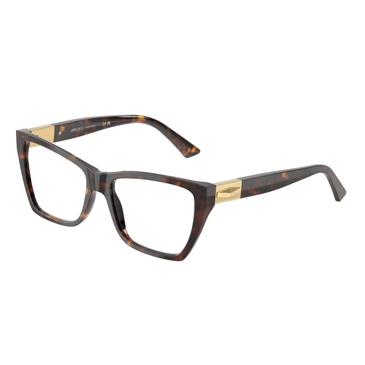 JC 3028 Havana Demo Lens 5002 Size 52 Eyeglasses by Jimmy Choo