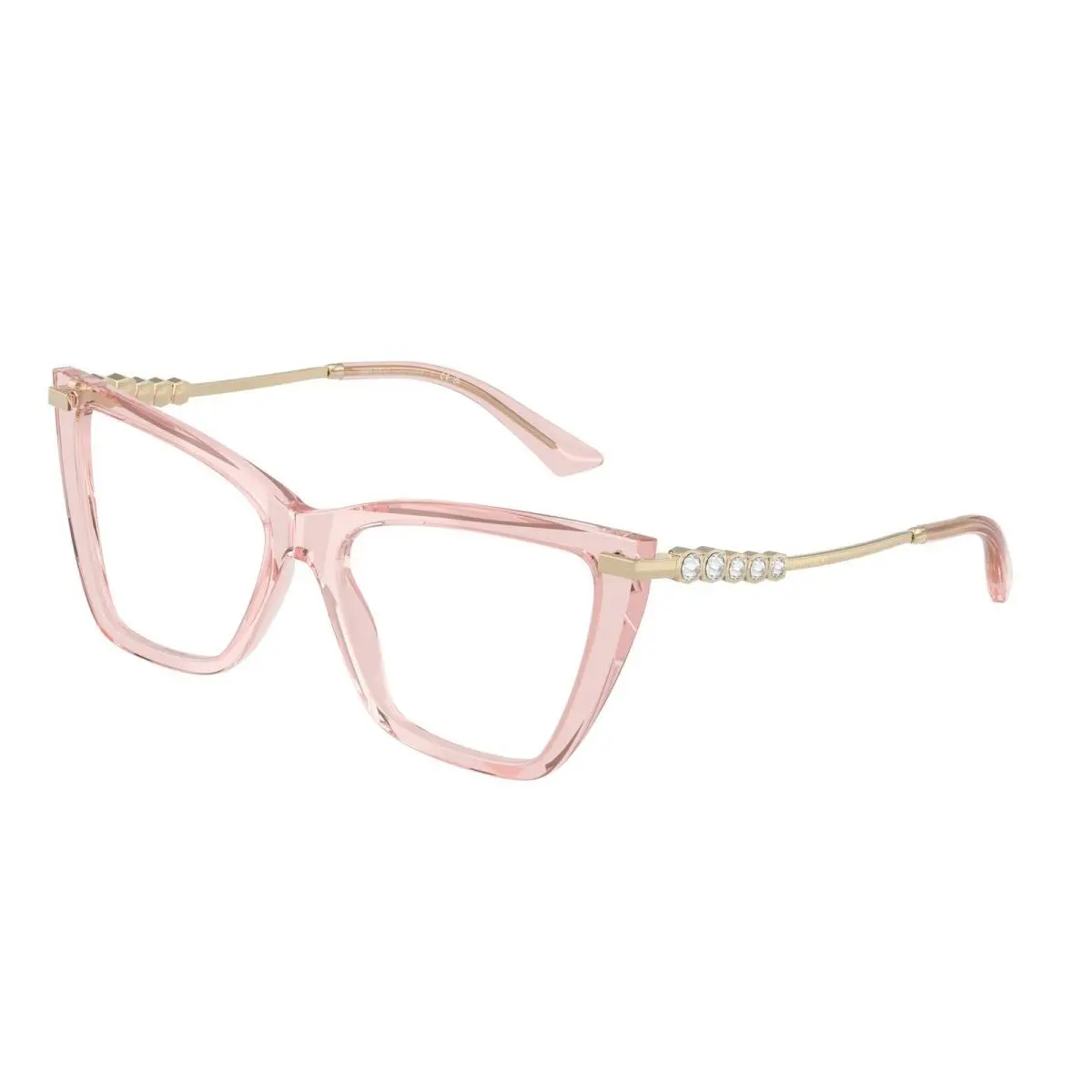 JC 3020 B Transparent Pink Demo Lens 5034 Size 53 Eyeglasses by Jimmy Choo