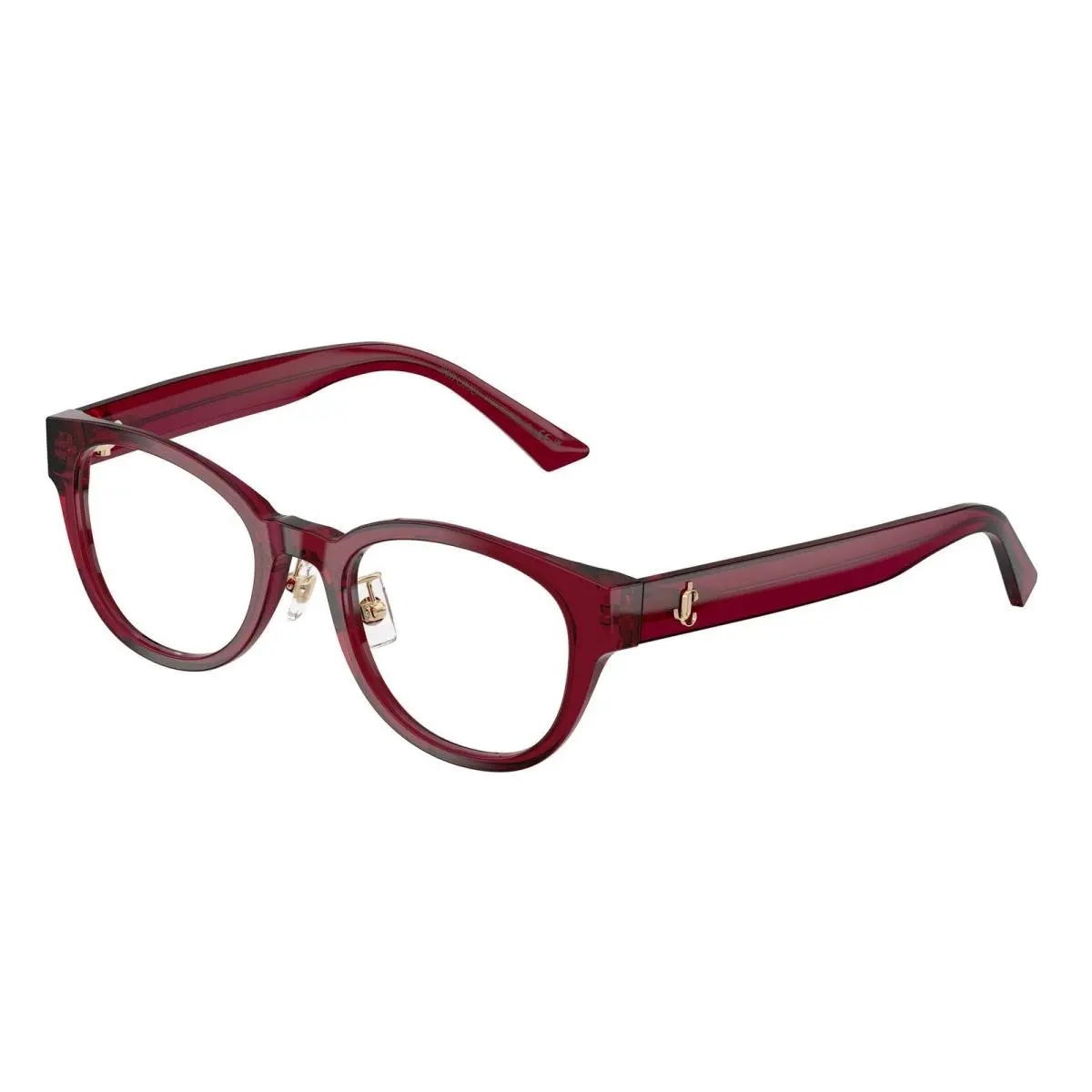 Jimmy Choo JC 3058 D Transparent Red Demo Lens 5062 Size 50 Eyeglasses