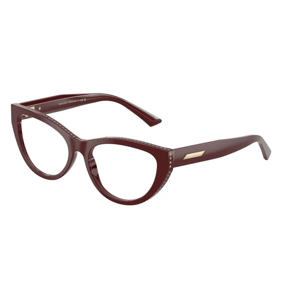 JC 3030 B Cranberry / Demo Lens 5057 Size 55 Eyeglasses by Jimmy Choo