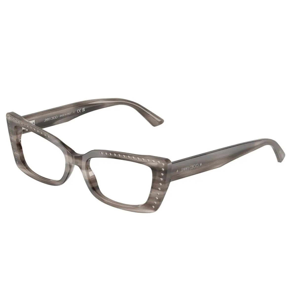 JC 3018 B Glitter Black/silver Shade 5056 Size 53 Eyeglasses by Jimmy Choo