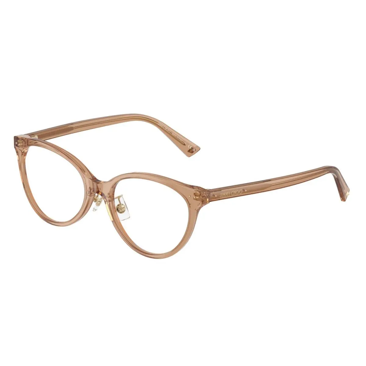Jimmy Choo JC 3047 F Transparent Tan / Demo Lens 5076 Size 52 Eyeglasses