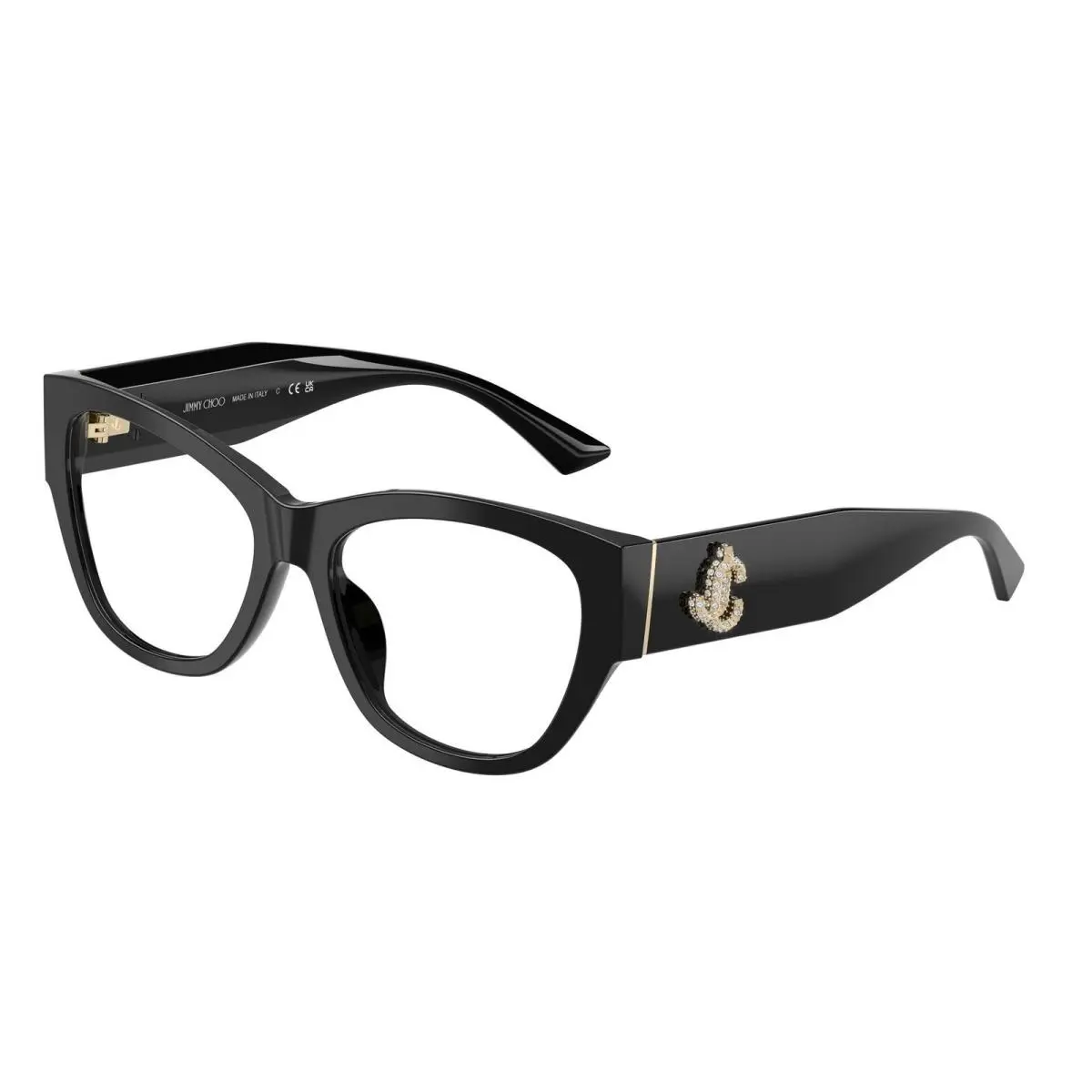 JC 3033 BU Black Demo Lens 5000 Size 54 Eyeglasses by Jimmy Choo