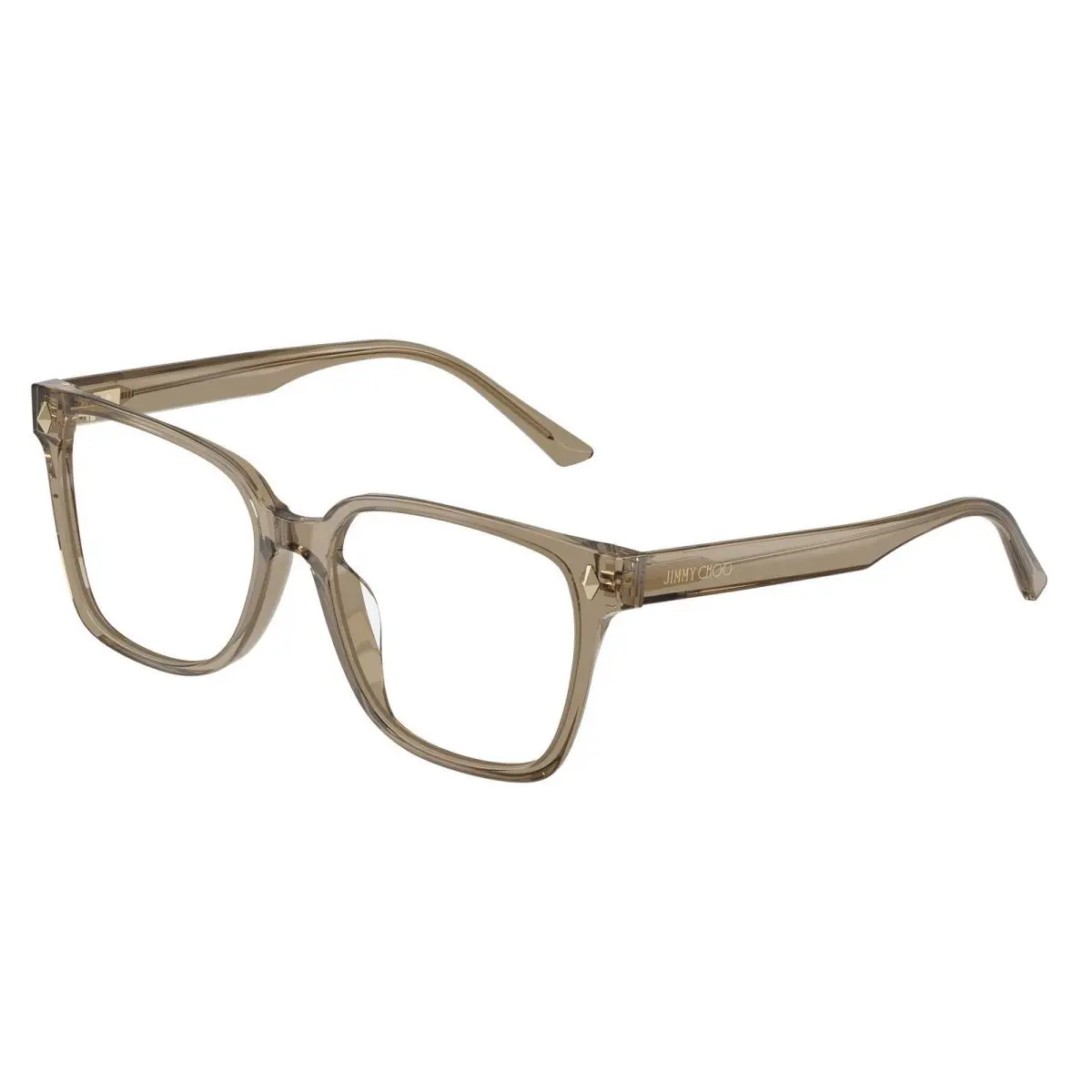 JC 3038 D Transparent Brown Demo Lens 5051 Size 54 Eyeglasses by Jimmy Choo