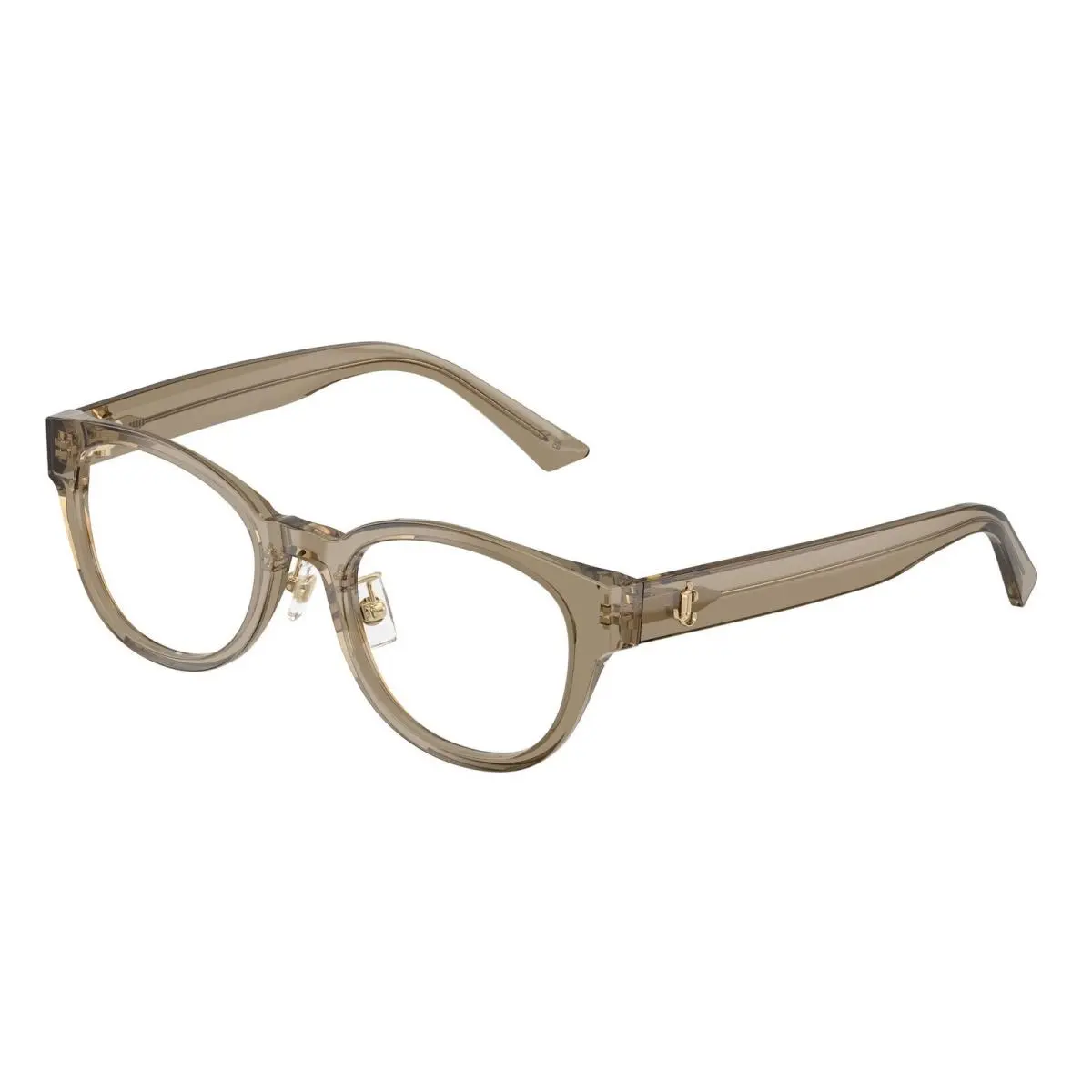 JC 3058 D Transparent Brown Demo Lens 5051 Size 50 Eyeglasses by Jimmy Choo