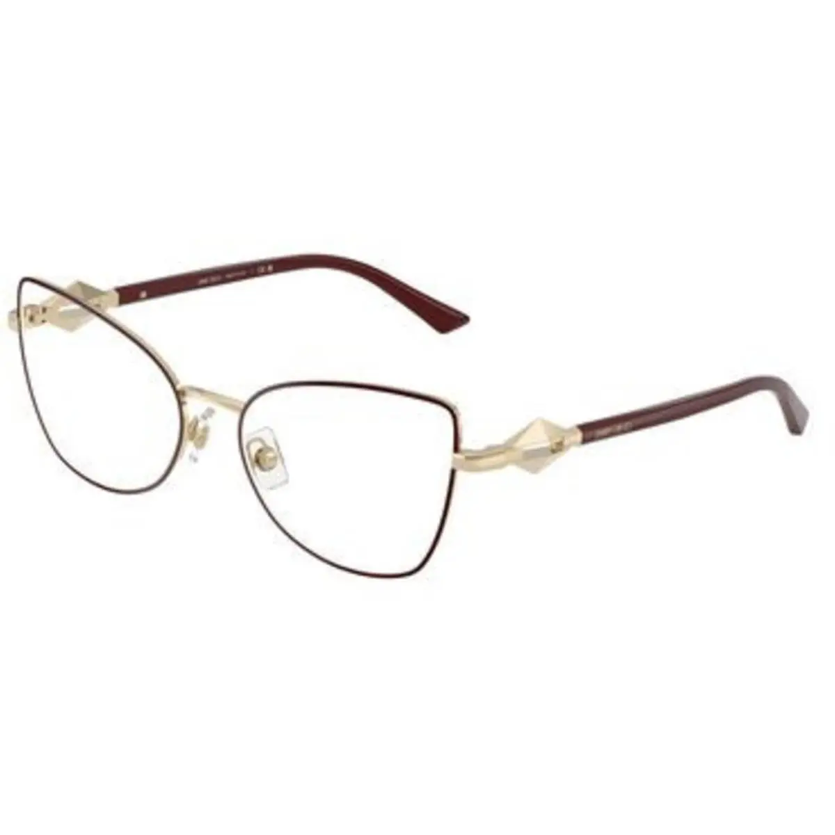 JC 2012 Pale Gold/red / Demo Lens 3025 Size 55 Eyeglasses by Jimmy Choo