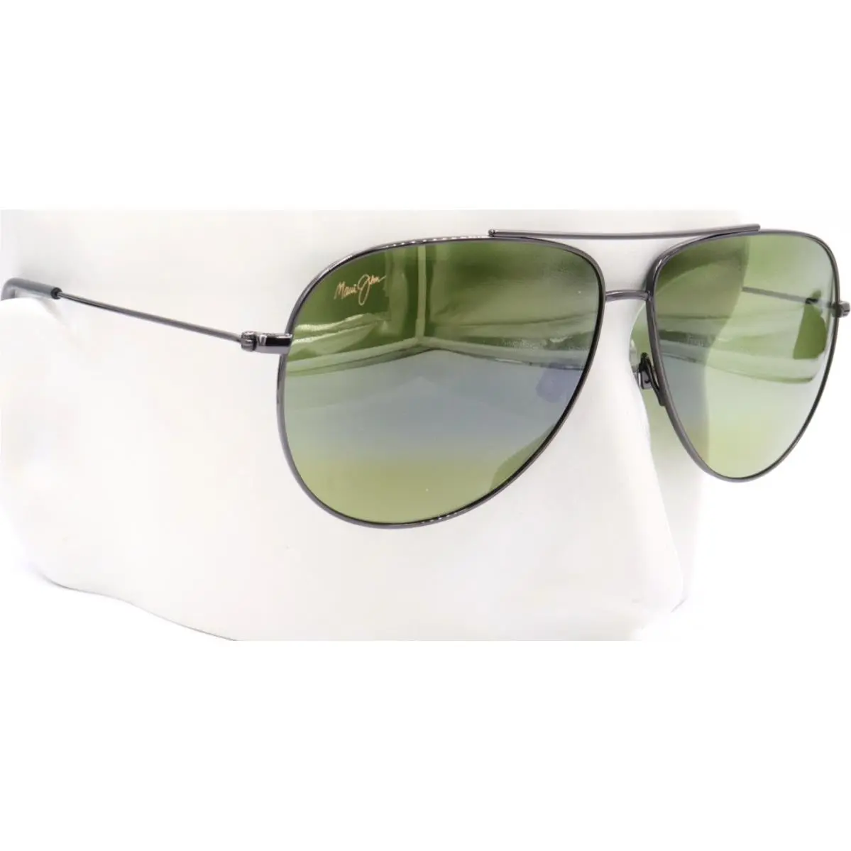 Maui Jim Hau‘oli XL Dark Ruthenium Aviator Sunglasses HT674-17A / MJ0674S-002