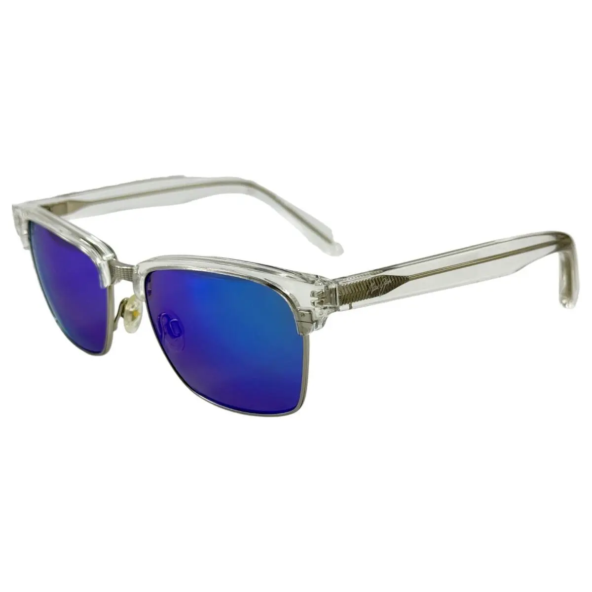 Maui Jim MJ257 Kawika Unisex Polarized Sunglass 05CR Crystal w Blue Hawaii 54-18