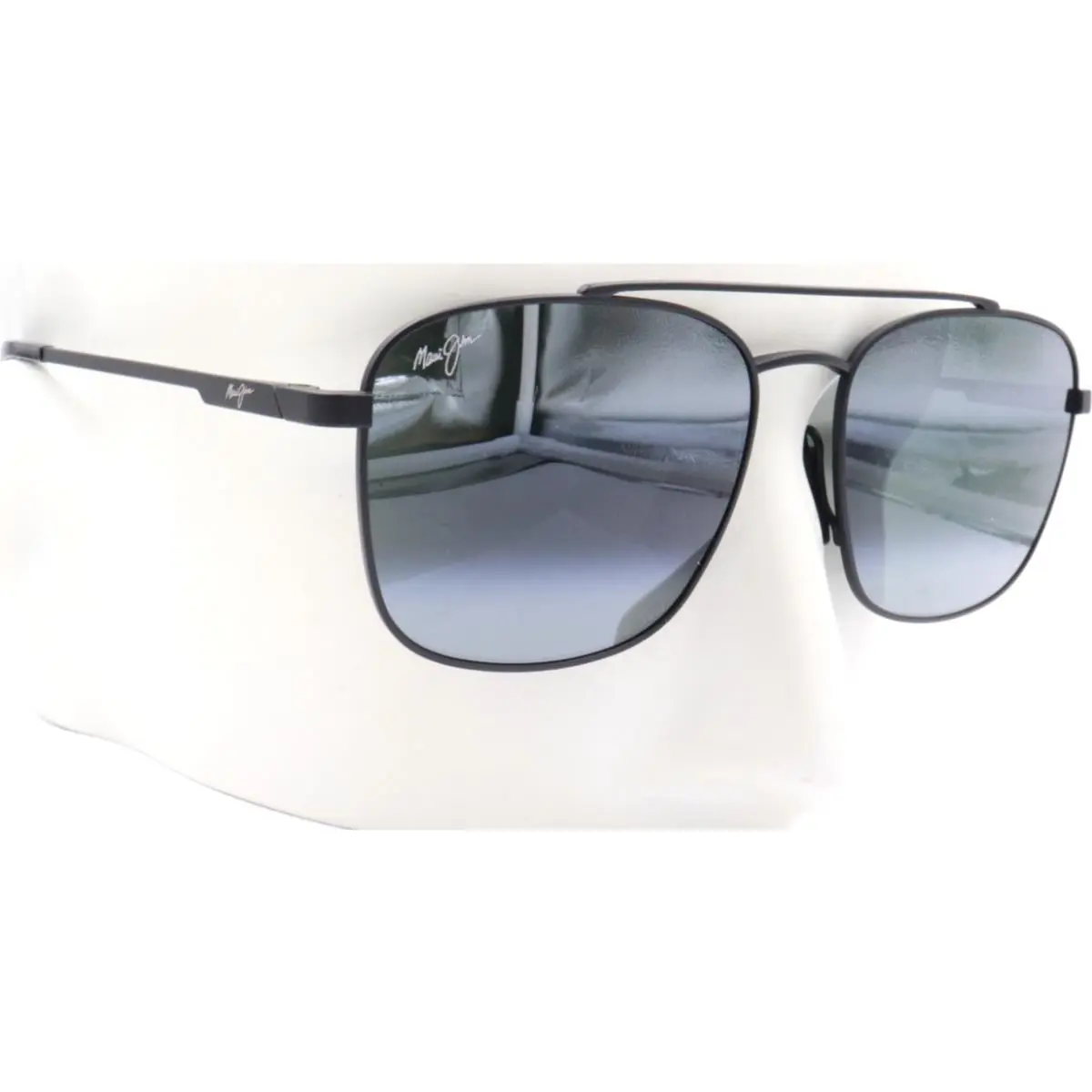 Maui Jim Pīwai Asian Fit Black Aviator Sunglasses 645-02 / MJ0645SA-004
