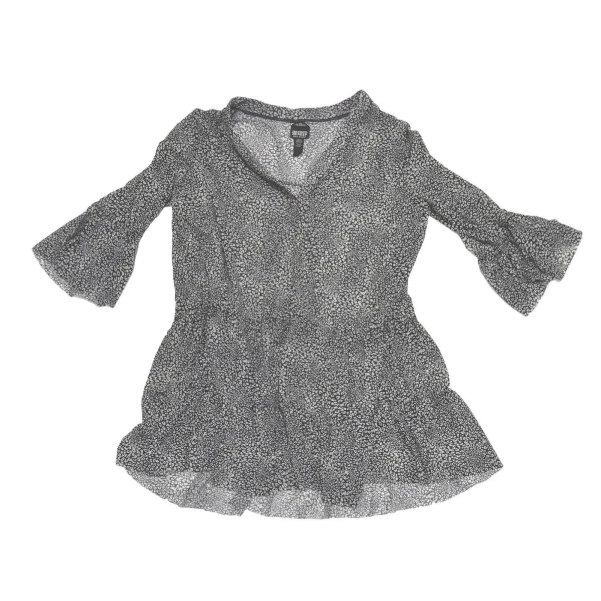 Coco  Cover Up Dress Womens Enchant Bell Sleeve Leopard Black Medium by Reef