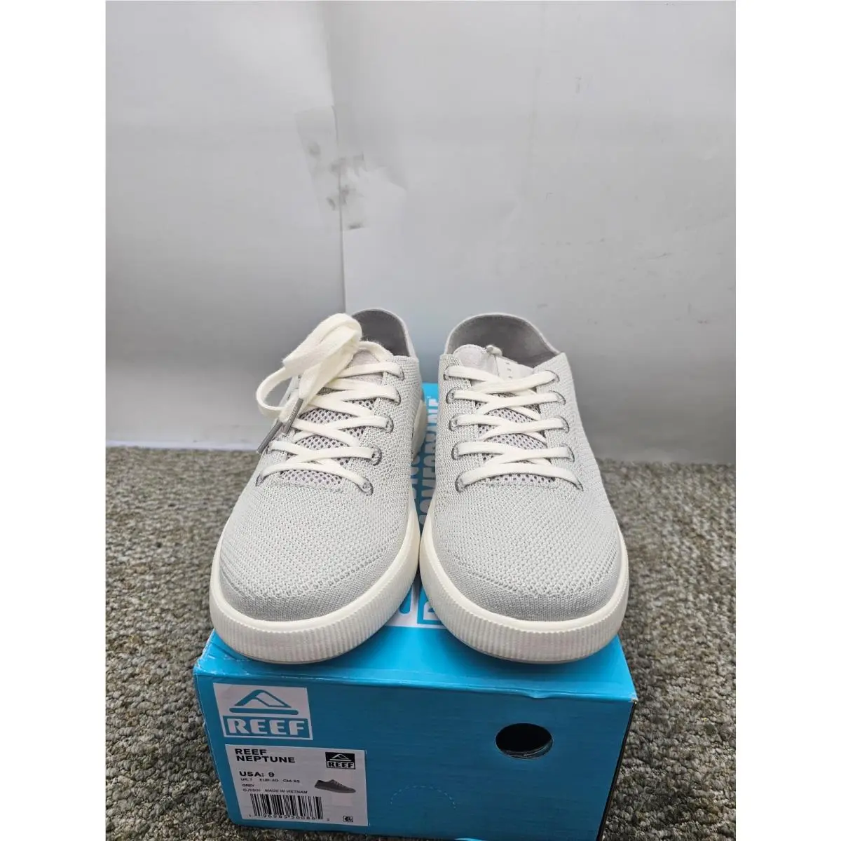 Reef Womens Neptune Lightweight Lace Up Sneaker Size US 9 Grey CJ7301