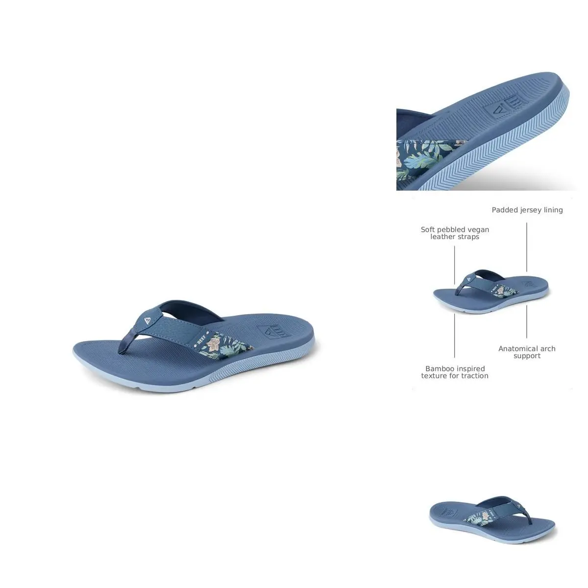 Santa Ana Womens Flip Flop Vintage Indigo Size 11 by Reef