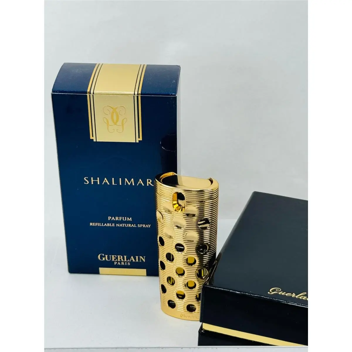 Guerlain Shalimar Paris Parfum Refillable Gold Spray 8ml 1996 Vintage Rare Nos