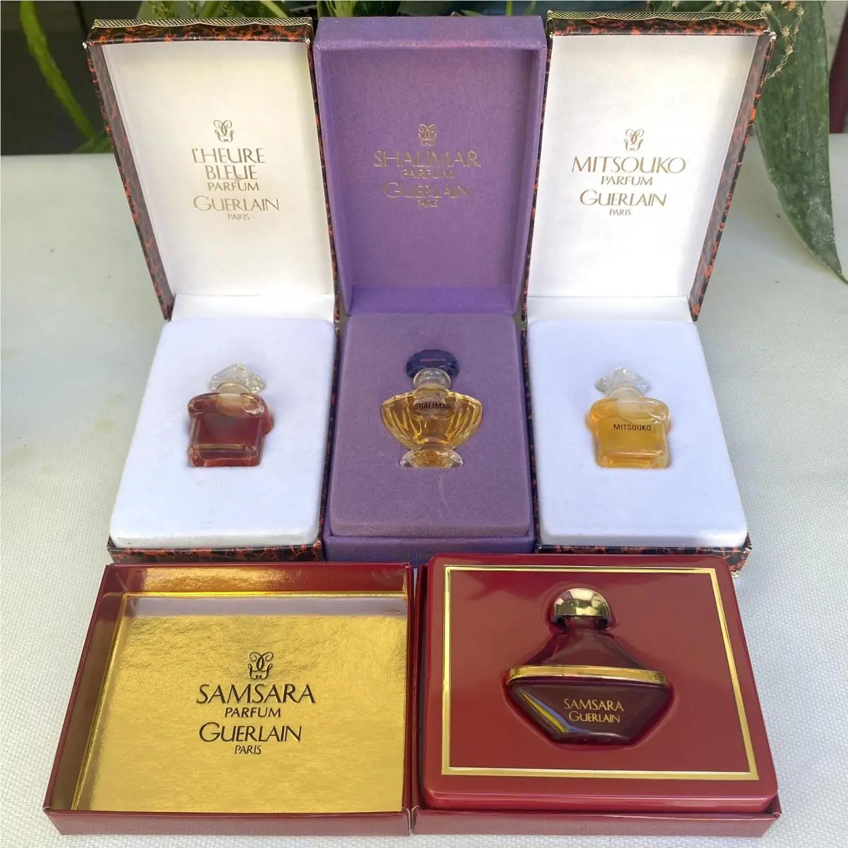 Lot Vintage Guerlain Micro Mini Perfumes Shalimar L`heure Samsara Mitsouko Set