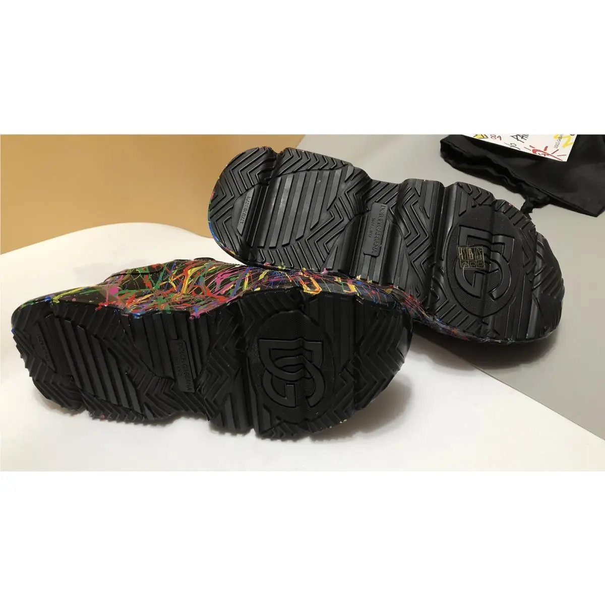 Dolce & Gabbana shoes - CS1791AY305 - CS1791AY305 - Black & Multicolor Hand Painted 8