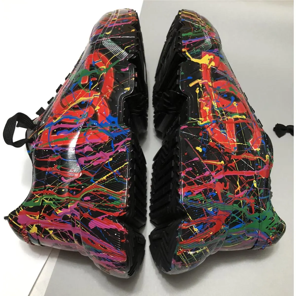 Dolce & Gabbana shoes - CS1791AY305 - CS1791AY305 - Black & Multicolor Hand Painted 12