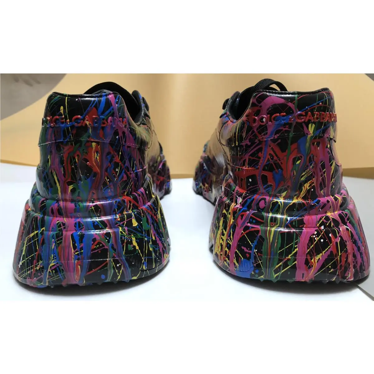 Dolce & Gabbana shoes - CS1791AY305 - CS1791AY305 - Black & Multicolor Hand Painted 21