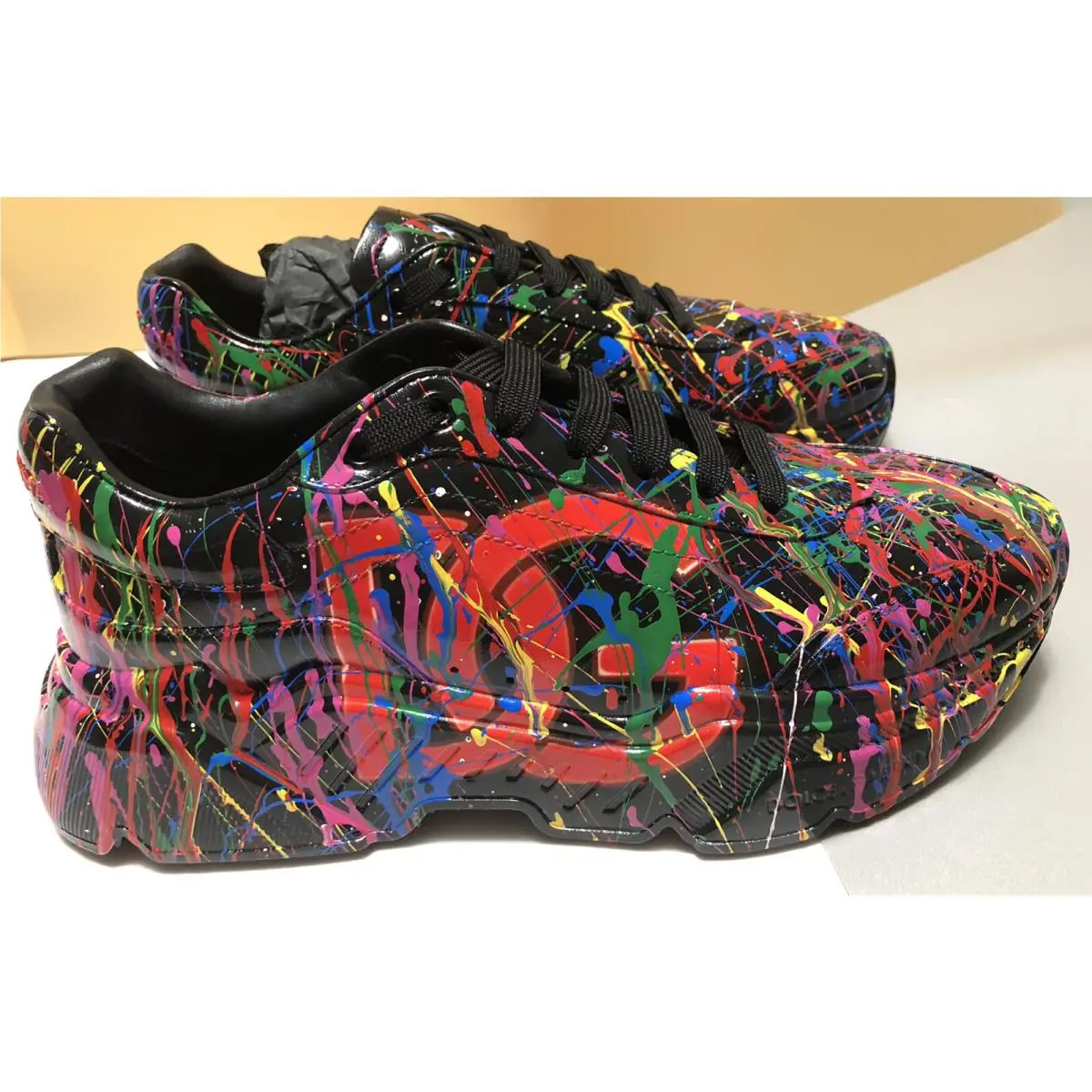Dolce & Gabbana shoes - CS1791AY305 - CS1791AY305 - Black & Multicolor Hand Painted 1