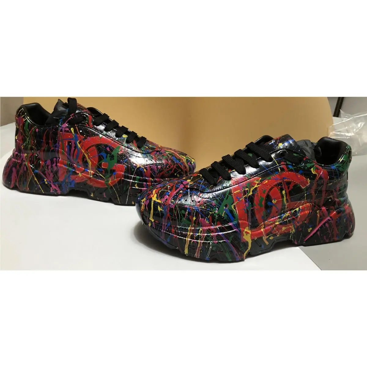 Dolce & Gabbana shoes - CS1791AY305 - CS1791AY305 - Black & Multicolor Hand Painted 20