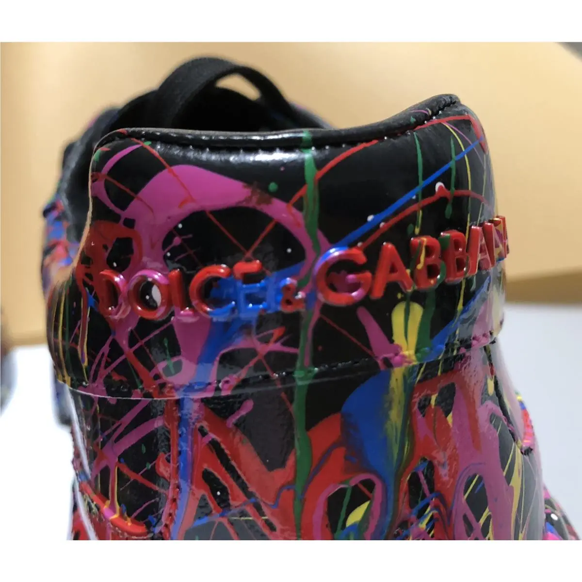 Dolce & Gabbana shoes - CS1791AY305 - CS1791AY305 - Black & Multicolor Hand Painted 22