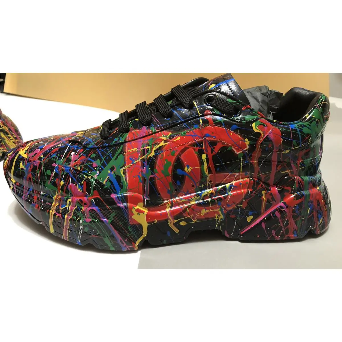 Dolce & Gabbana shoes - CS1791AY305 - CS1791AY305 - Black & Multicolor Hand Painted 4