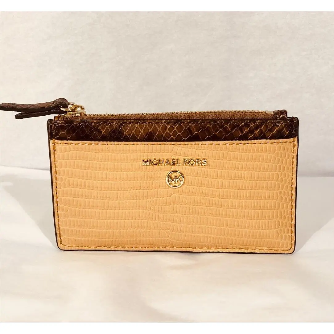 Michael Kors Jet Set Pebble Leather Small Slim Card Case