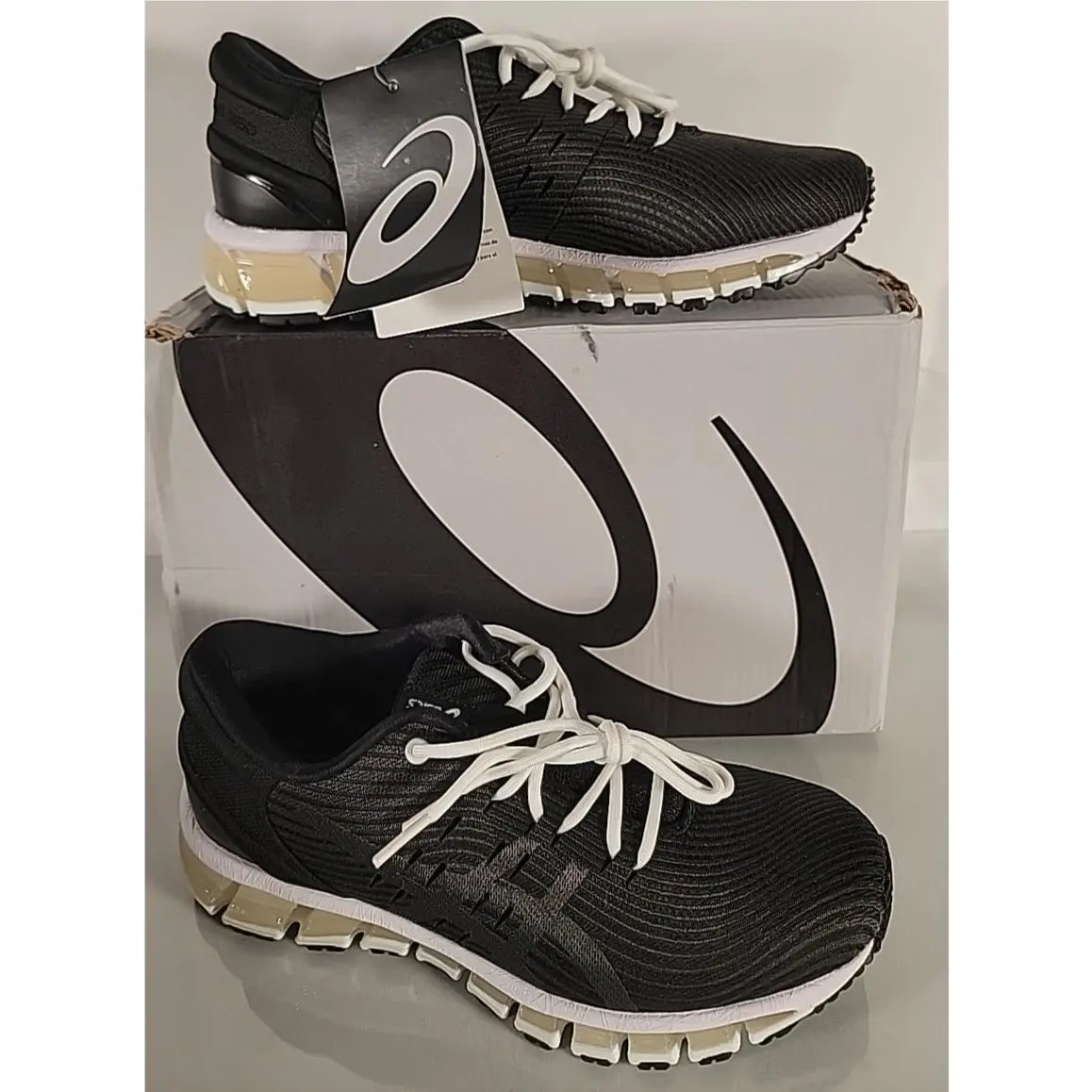 Asics Gelquantum 360 4 Running Womens Sz 6 Sneakers Athletic Shoes Black Grey