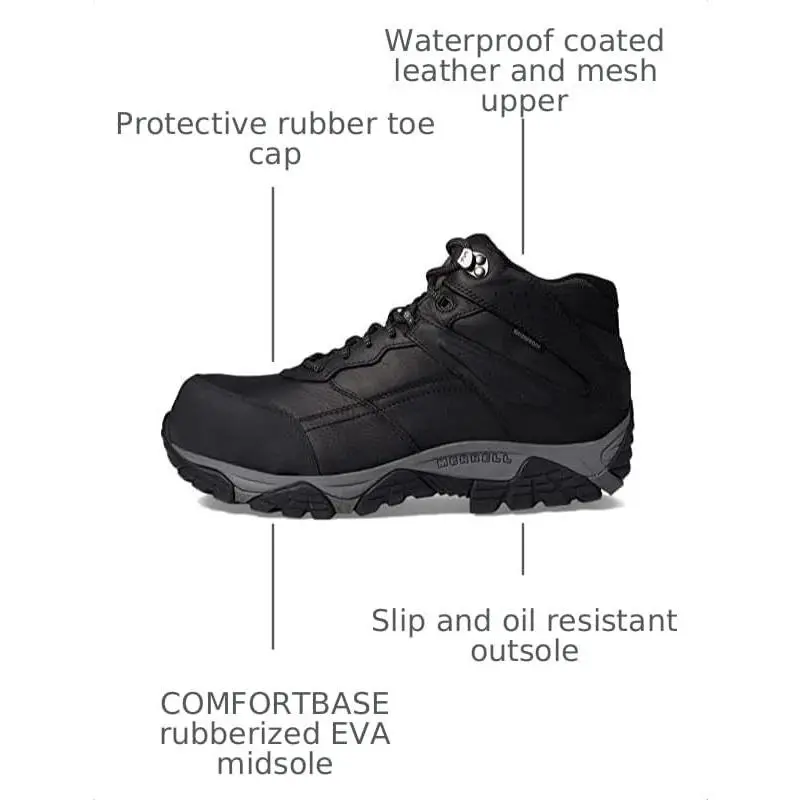 Merrell shoes - Moab Adventure Mid Wp Cf - J004631W - Black (UPC: 195017929885) 1