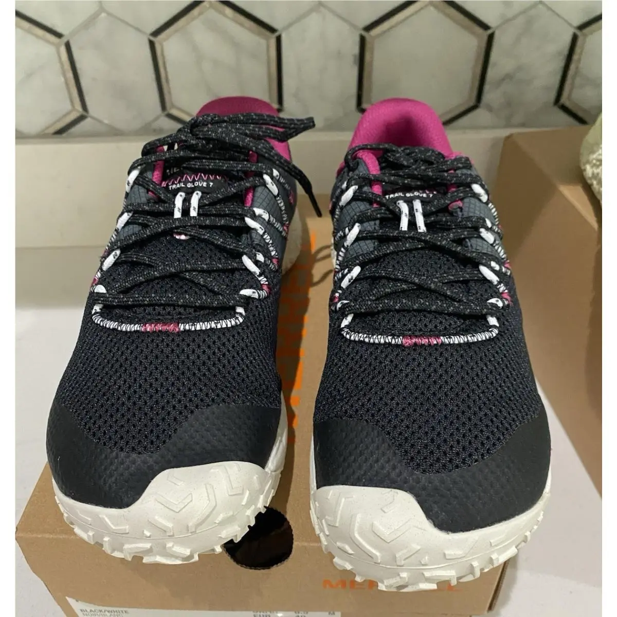 Merrell shoes - Merrell Glove 7 - Glove - Black/White 0