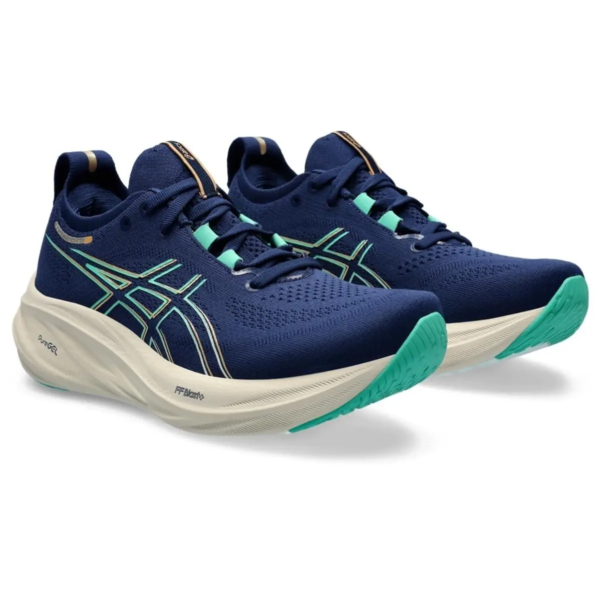 Asics shoes - ASICS Women`s Gel-Nimbus 26 - 1012B602400 - Blue Expanse/Aurora Green 2