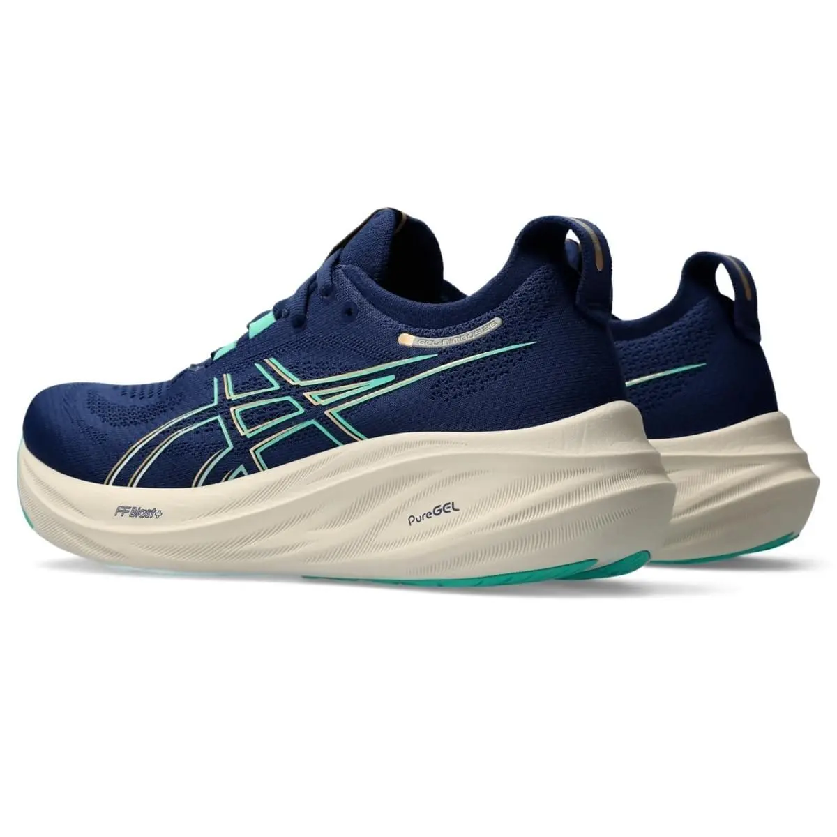 Asics shoes - ASICS Women`s Gel-Nimbus 26 - 1012B602400 - Blue Expanse/Aurora Green 3