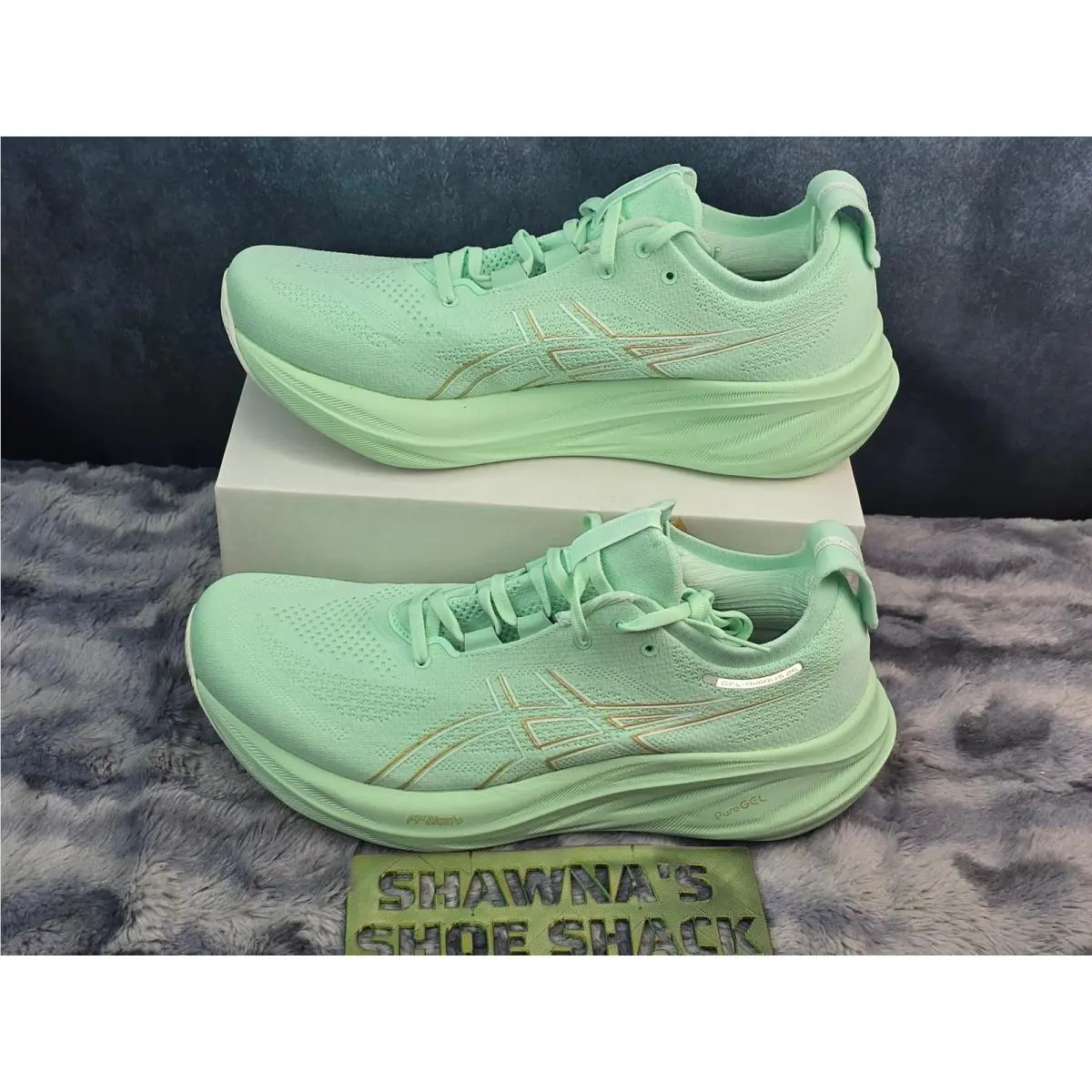 Asics Gel-nimbus 26 Mint Tint Running Shoes Women 13/ Men 11.5